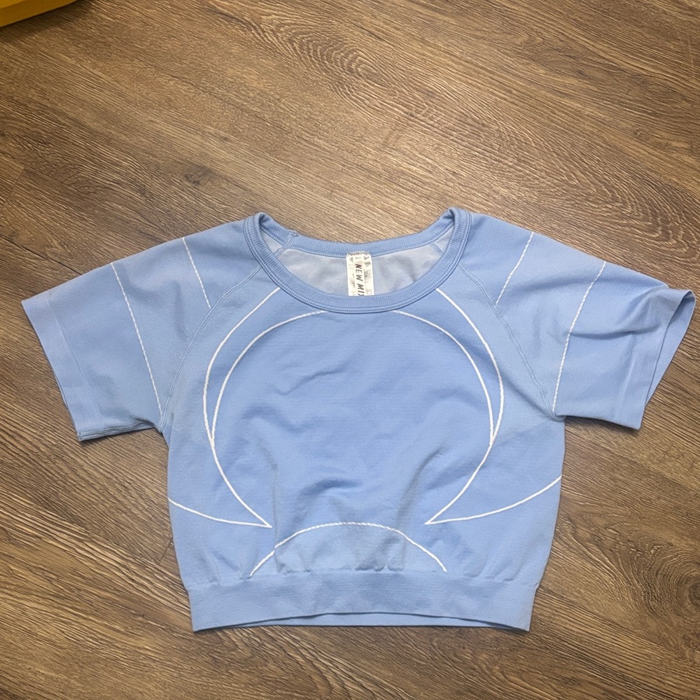 New Mix Cropped Workout Top